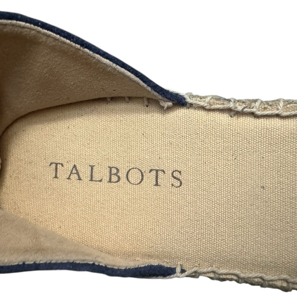 Talbots Ivy Ankle Strap Navy Blue Espadrille Open Toe Sandals Women’s Size 9 - Picture 5 of 6